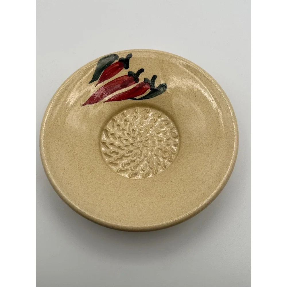 Handmade Ceramic Dip Chiller Garlic Grater Set - Studio Pottery